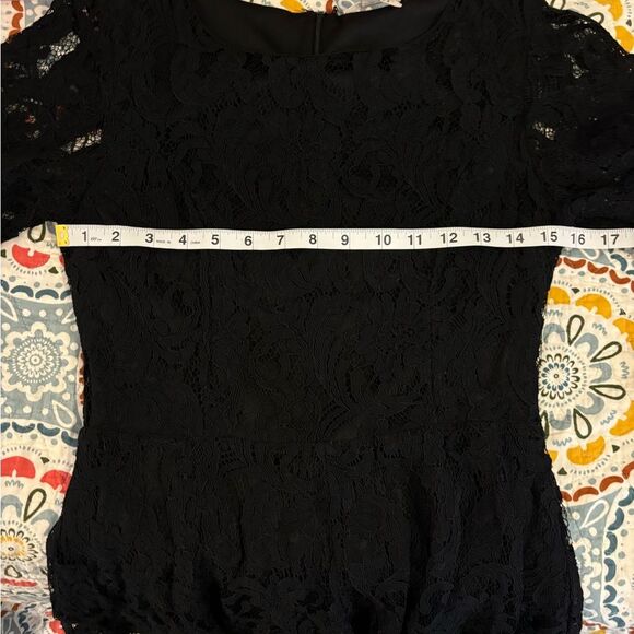 Miami Black Lace Short Sleeve Romper Size Small - Picture 9 of 11